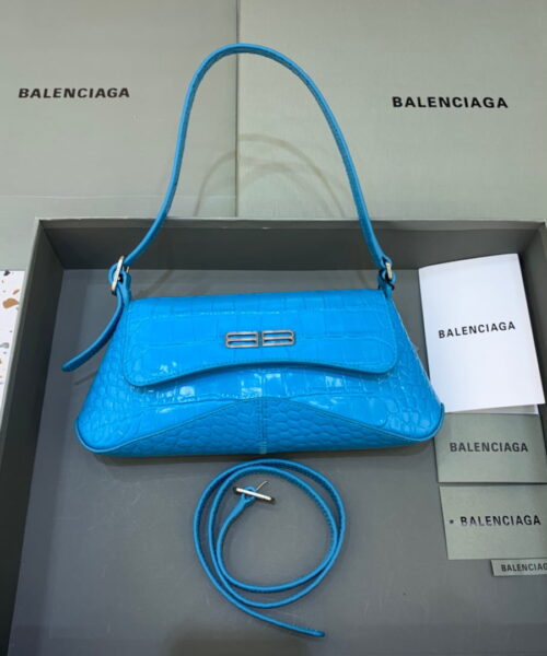 Balenciaga XX Small Flap Bag Box Blue, For Women, Women's Bags 10.6in/27cm 6956452108Y4624