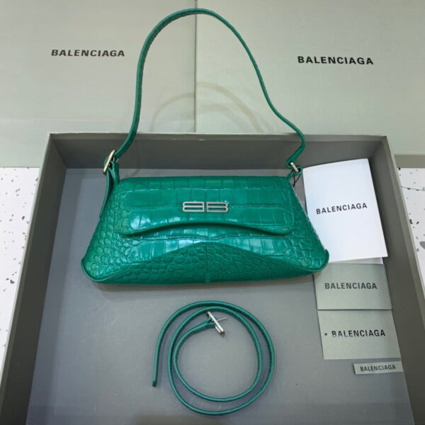 Balenciaga XX Small Flap Bag Box Green, For Women, Women's Bags 10.6in/27cm 6956452108Y3613
