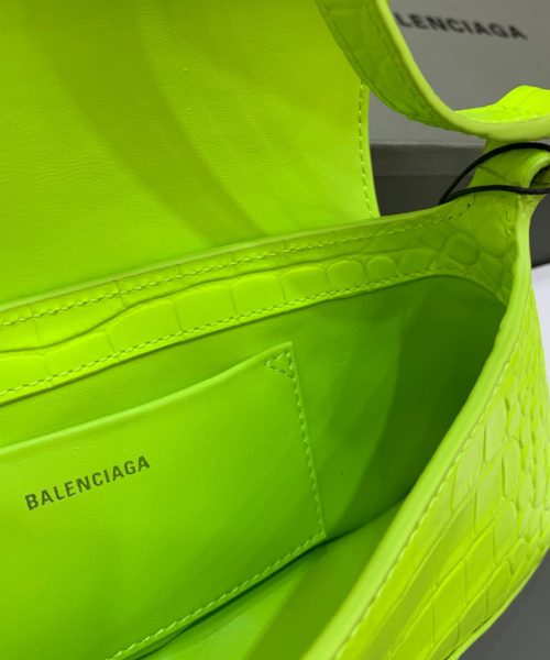 Balenciaga XX Small Flap Bag Box Green Neon, For Women, Women's Bags 10.6in/27cm