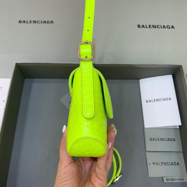 Balenciaga XX Small Flap Bag Box Green Neon, For Women, Women's Bags 10.6in/27cm