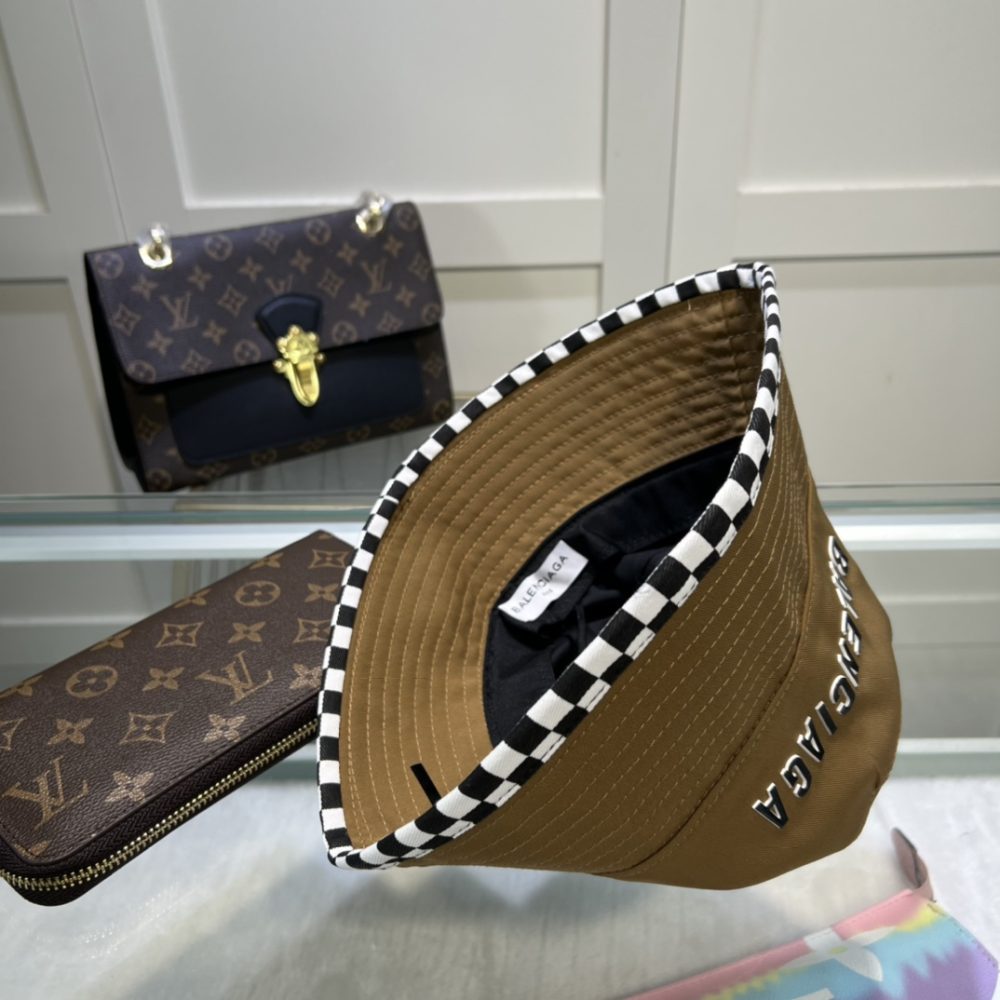 Balenciage Bucket Hat Brown Hat - Image 4