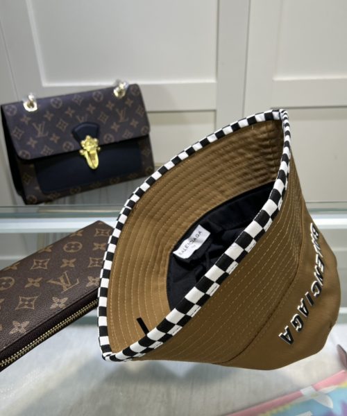 Balenciage Bucket Hat Brown Hat