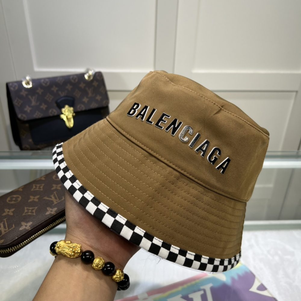 Balenciage Bucket Hat Brown Hat - Image 3