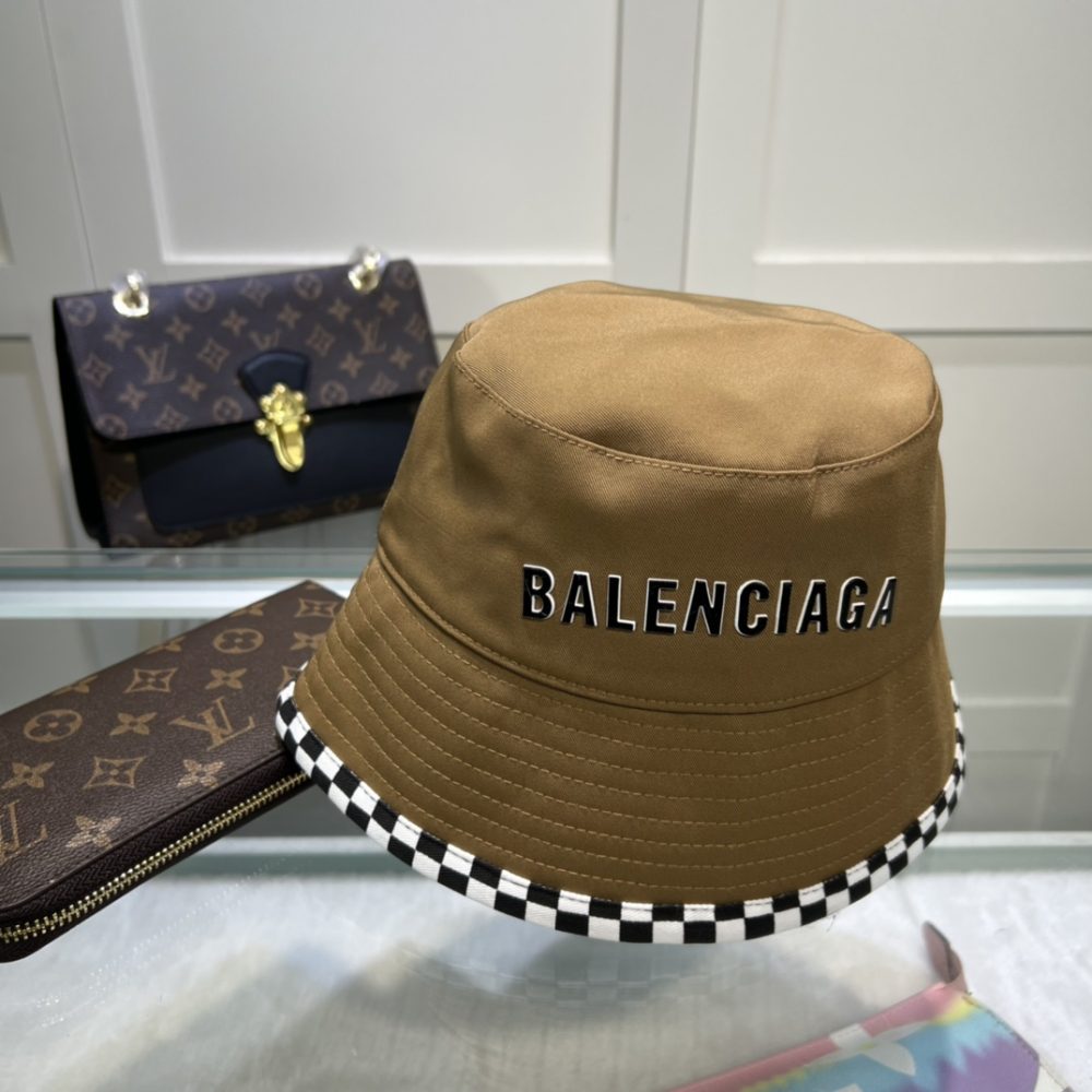 Balenciage Bucket Hat Brown Hat - Image 2
