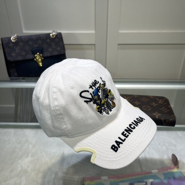 Balenciage Logo Cap White Cap