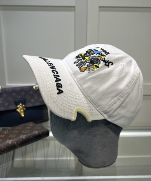 Balenciage Logo Cap White Cap