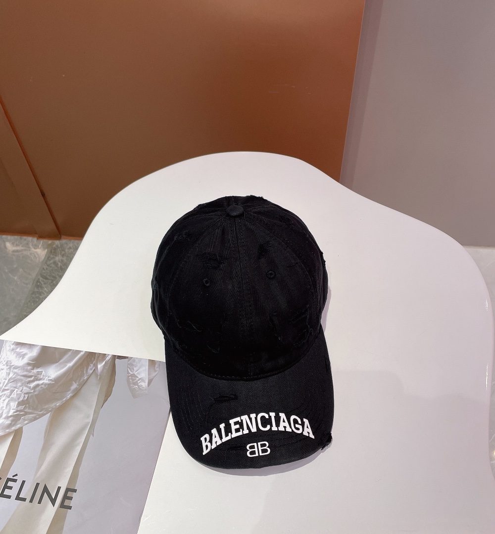 Balenciage Logo Visor Cap Black Cap
