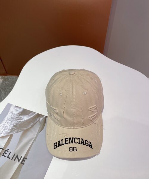 Balenciage Logo Visor Cap Cream Cap