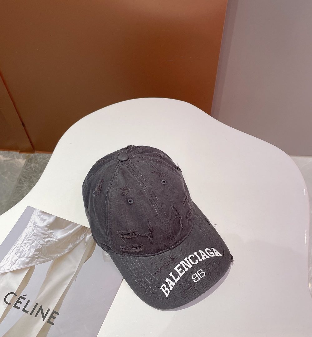Balenciage Logo Visor Cap Grey Cap