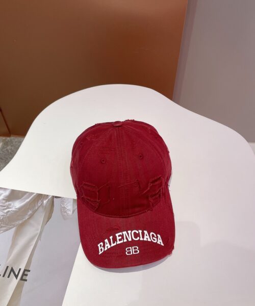 Balenciage Logo Visor Cap Red Cap