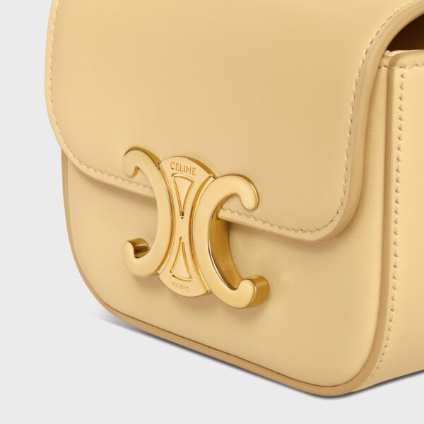 1:1 Replica Belt Bag Triomphe Belt In Shiny Calfskin Pollen Yellow For Women 45BCN3AH2.11PO 11cm/4inch