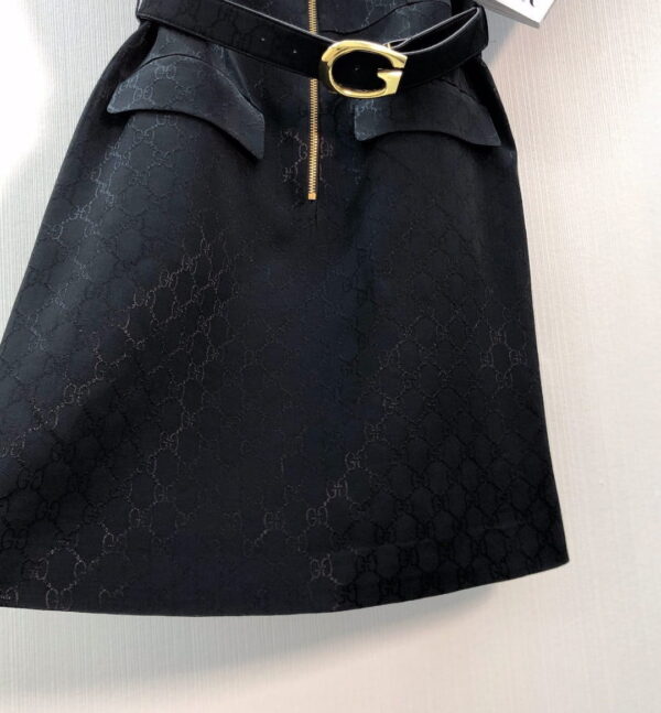 Belt Sleeveless Dress Black For Women