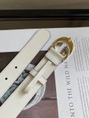 1:1 Replica Belt With Interlocking G Buckle White GG, Women Belt ‎574807