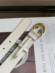 1:1 Replica Belt With Interlocking G Buckle White GG, Women Belt ‎574807
