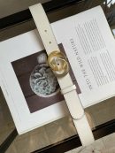 1:1 Replica Belt With Interlocking G Buckle White GG, Women Belt ‎574807