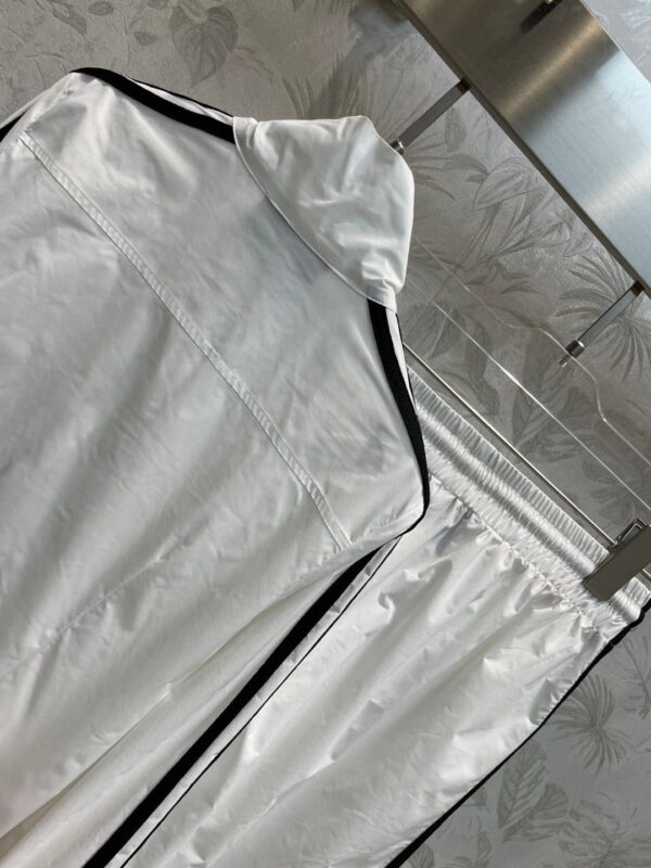 Black Stripe Sport Jacket And Pants White For Women