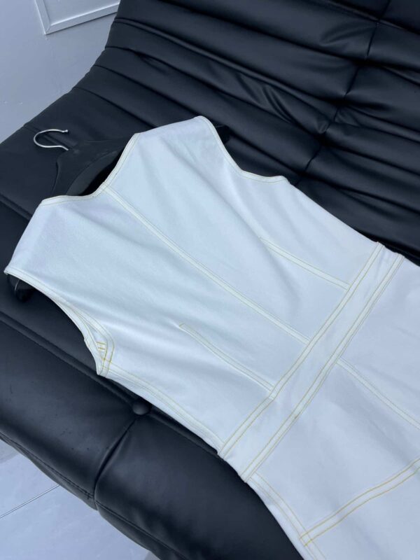 Bleached Denim Zip-Up Dress White For Women 1ABR6U