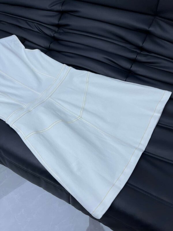 Bleached Denim Zip-Up Dress White For Women 1ABR6U