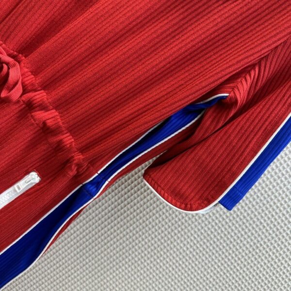 Blue Border Drawstring Dress Red For Women