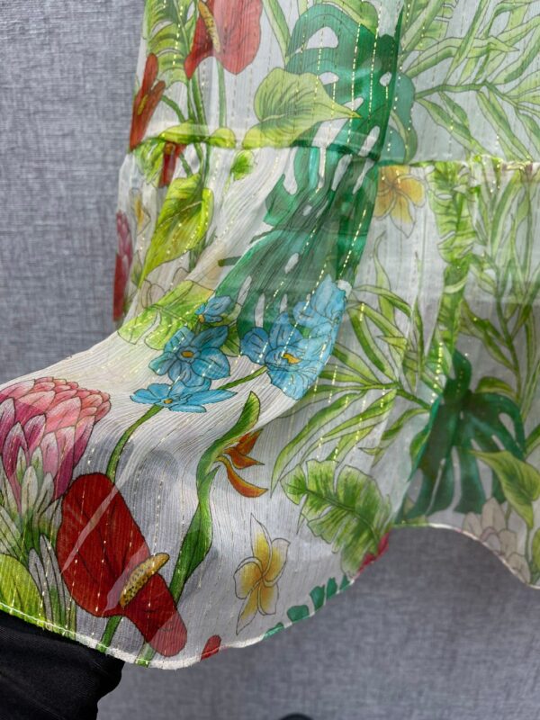 Botanical Motifs Dress Green For Women