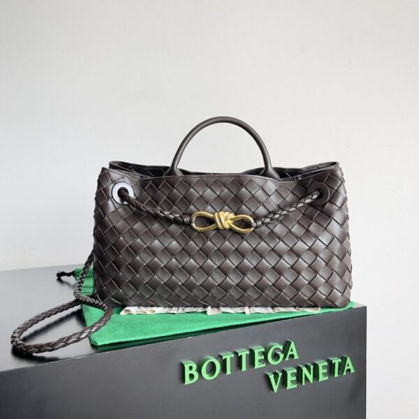 Bottega Veneta Andiamo Medium Bag Brown/Black/White For Women 30cm / 11.8in