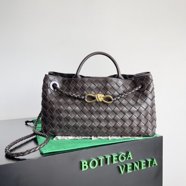 Bottega Veneta Andiamo Medium Bag Brown/Black/White For Women 30cm / 11.8in