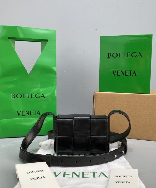 Bottega Veneta Candy Cassette Black, For Women, Women's Bags 4.7in/12cm 667048VCQ728803