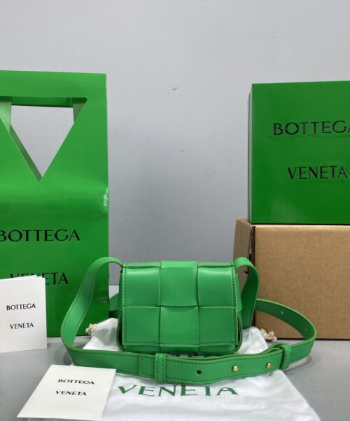 Bottega Veneta Candy Cassette Green, For Women, Women's Bags 4.7in/12cm 666688VMAY13722