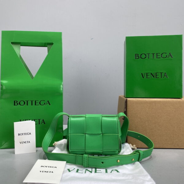 Bottega Veneta Candy Cassette Green, For Women, Women's Bags 4.7in/12cm 666688VMAY13722