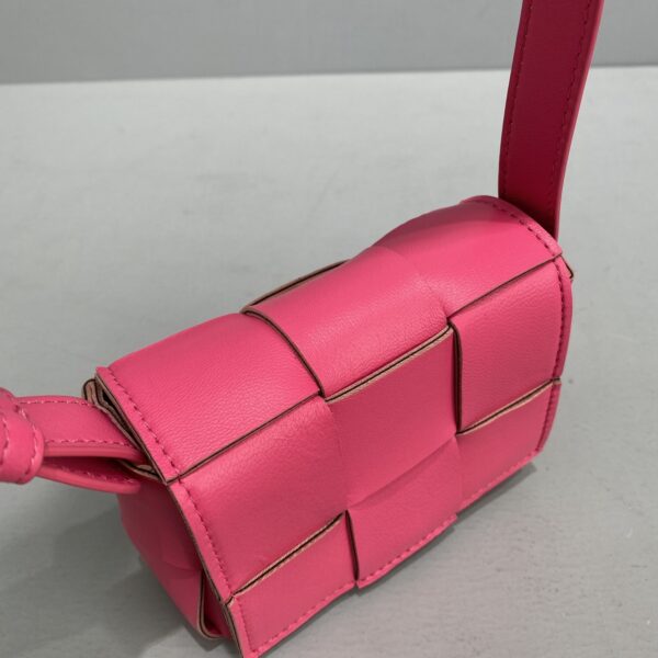 Bottega Veneta Candy Cassette Pink, For Women, Women's Bags 4.7in/12cm 666688VMAY16419