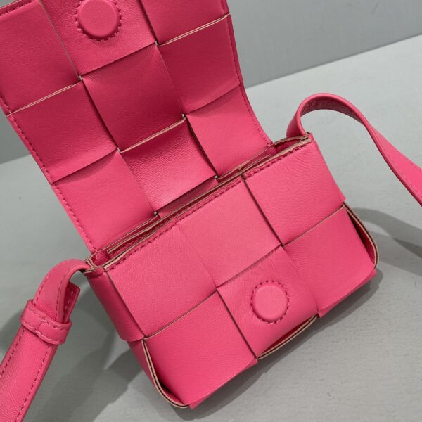 Bottega Veneta Candy Cassette Pink, For Women, Women's Bags 4.7in/12cm 666688VMAY16419