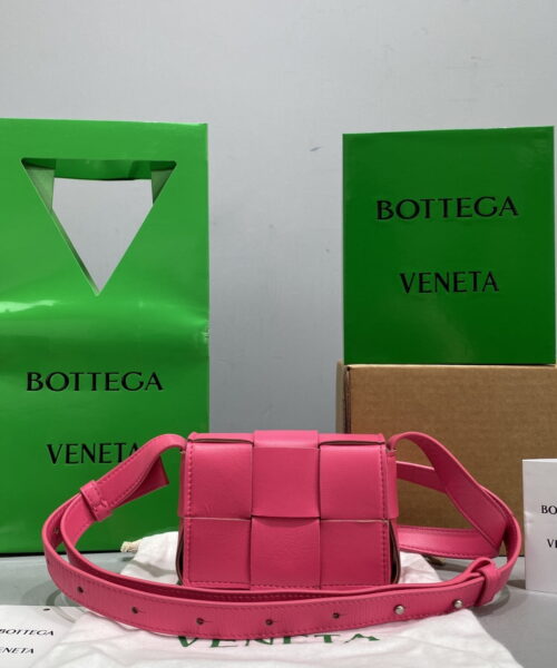 Bottega Veneta Candy Cassette Pink, For Women, Women's Bags 4.7in/12cm 666688VMAY16419
