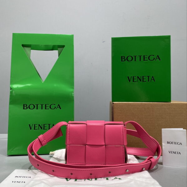 Bottega Veneta Candy Cassette Pink, For Women, Women's Bags 4.7in/12cm 666688VMAY16419