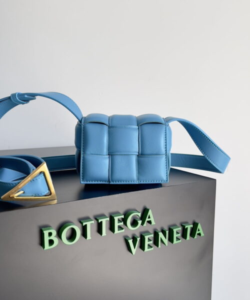 Bottega Veneta Candy Padded Tech Cassette Blue, For Women, Women's Bags 5.1in/13cm