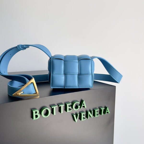 Bottega Veneta Candy Padded Tech Cassette Blue, For Women, Women's Bags 5.1in/13cm