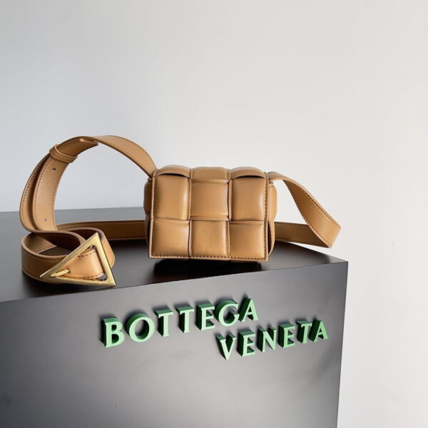 Bottega Veneta Candy Padded Tech Cassette Brown, For Women, Women's Bags 5.1in/13cm