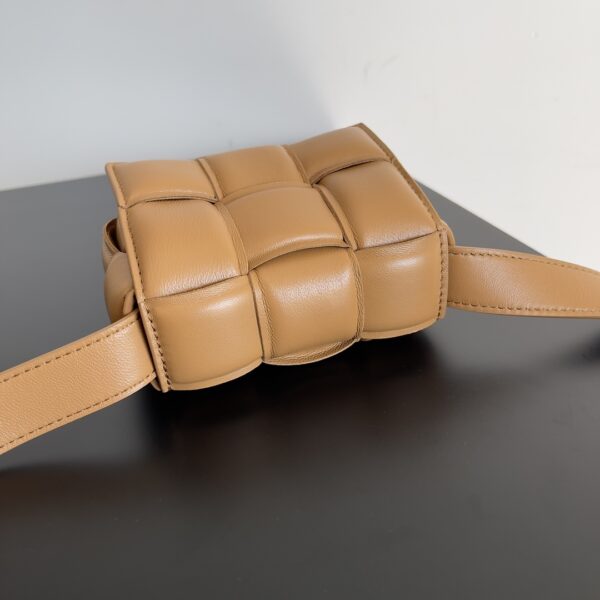 Bottega Veneta Candy Padded Tech Cassette Brown, For Women, Women's Bags 5.1in/13cm