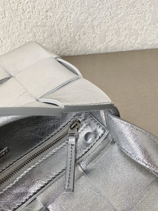 Bottega Veneta Cassette Crossbody Bag Silver, For Women, Women's Bags 9.1in/23cm