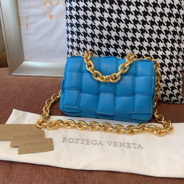 Bottega Veneta Chain Cassette Blue, For Women, Women’s Bags 10.2in/26cm