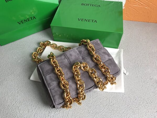 Bottega Veneta Chain Cassette Gray, For Women, Women’s Bags 10.2in/26cm