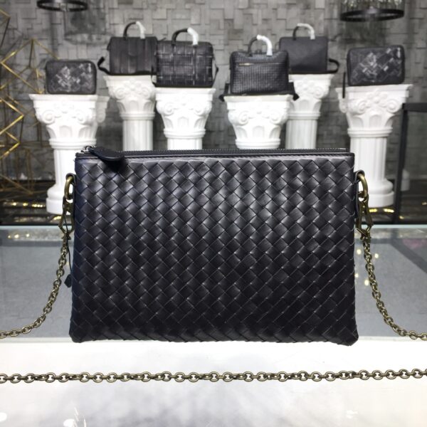 Bottega Veneta Chain Shoulder Bag Black, For Women, Women’s Bags 9.6in/24.5cm