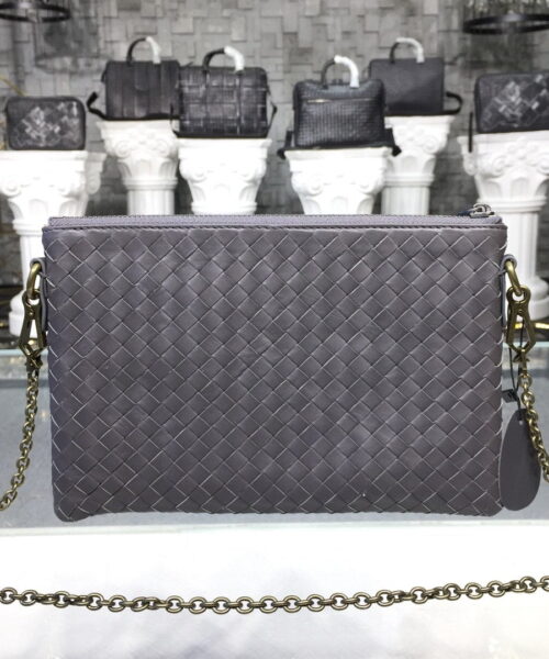 Bottega Veneta Chain Shoulder Bag Gray, For Women, Women’s Bags 9.6in/24.5cm