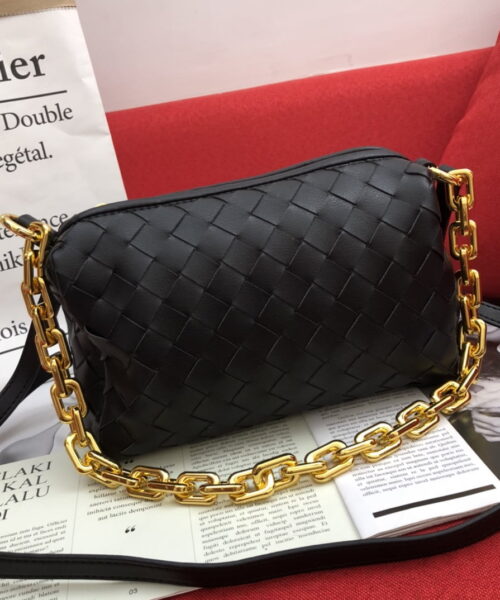 Bottega Veneta Crossbody Bag Black, For Women, Women's Bags 9.4in/24cm