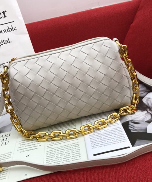 Bottega Veneta Crossbody Bag White, For Women, Women's Bags 9.4in/24cm