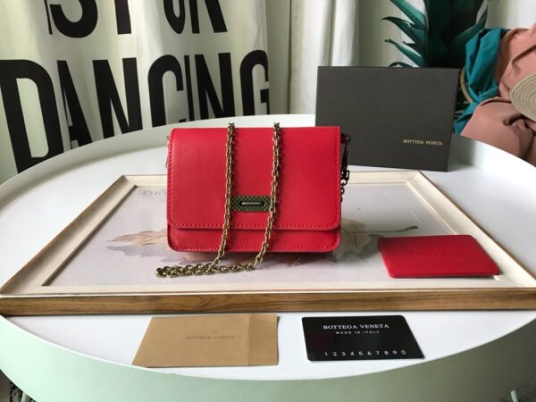 Bottega Veneta Crossbody Red, For Women, Women's Bags 6.9in/17.5cm