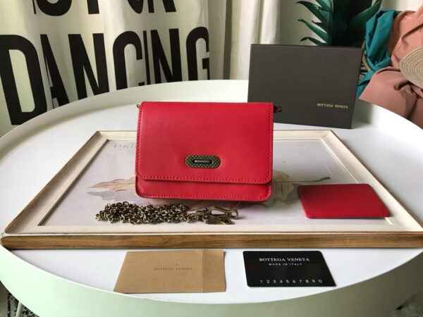 Bottega Veneta Crossbody Red, For Women, Women's Bags 6.9in/17.5cm