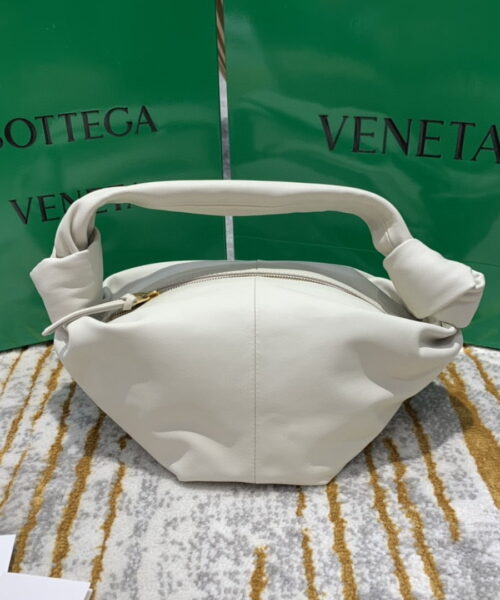 Bottega Veneta Double Knot Bag For Women 11.8in/30cm In Chalk