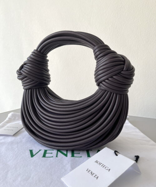 Bottega Veneta Double Knot Dark Violet, For Women, Women's Bags 9.8in/25cm