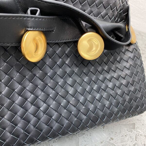 Bottega Veneta Intrecciato Shoulder Bag Black, For Women, Women’s Bags 10.2in/26cm