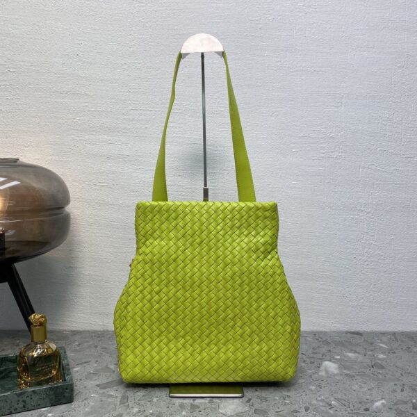 Bottega Veneta Intrecciato Shoulder Bag Neon Green, For Women, Women’s Bags 10.2in/26cm